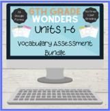 Units 1-6 Bundle: 30 Self-Grading Vocabulary Quizzes! (Gra