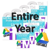 8th Grade: Units 1-8 | Self Assessment Study Guide for IM 