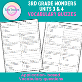 Units 3 & 4 Wonders Vocabulary Quizzes/Practice 3rd Grade