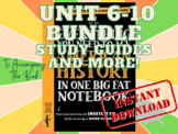 Units 6-10 Study Guide & Test BUNDLE Everything you need t
