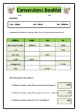 Units of Measurement Conversions Booklet - 5 pages of Activities