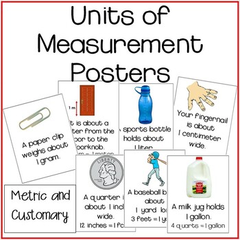 Preview of Units of Measurement Posters: Metric and Customary