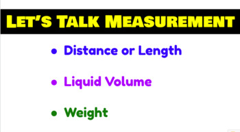 Preview of Units of Measurement (US Customary & Metric) - Introduction/Review of Vocabulary