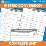 Metric Conversions: Charts, Worksheets, Test with Decimals