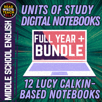 Preview of Units of Study: Middle School Digital Interactive Notebook BUNDLE