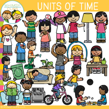 Preview of Units of Time Math Clip Art {One Second, One Minute, One Hour}