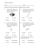 Units/Tools of Measurement pre and post assessment (ITBS style)
