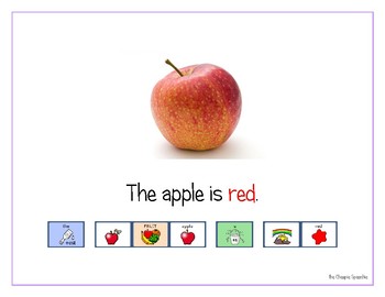 Preview of Unity 60 Sequenced AAC book- "Colors" (& Fruit)