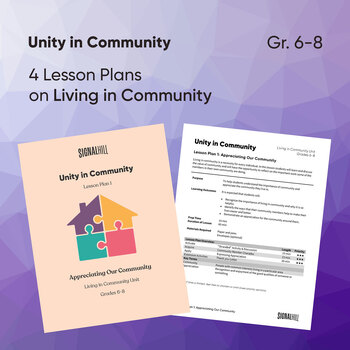 Preview of Unity in Community | Community Unit | 4 Lesson Plans