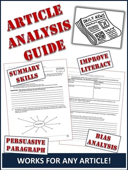 Preview of Article Analysis/Critique : A Clear Template for Any Class! Paperless!