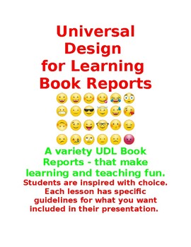 Preview of UDL - Universal Design for Learning Book Reports!
