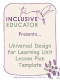 Universal Design for Learning Unit Lesson Plan Template