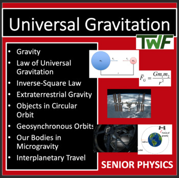 Preview of Universal Gravitation - Senior Physics - Google Slides & PowerPoint Lesson