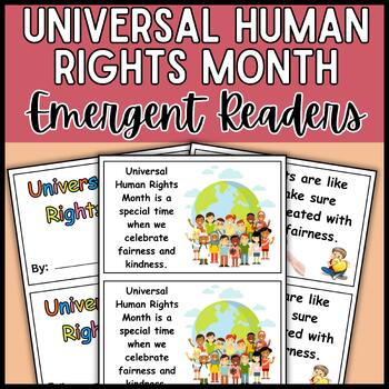 Preview of Universal Human Rights Month Mini Book for Emergent Readers