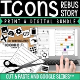 Universal Icons Rebus Story:  Unplugged & Google Slides Ve