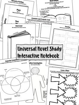 Preview of Universal Non Specific Novel Study Interactive Notebook