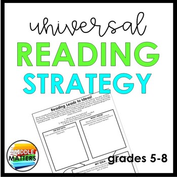 Preview of Universal Reading Strategy FREEBIE