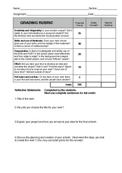 Preview of Universal Reflection Sheet and Rubric