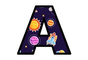 Preview of Universe Space Galaxy Bulletin Board Letters
