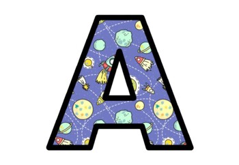 Spaceship Bulletin Board Letters, Galaxy Classroom Décor, Space Alphabet  Poster