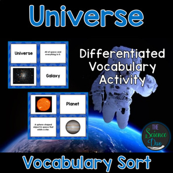 Preview of Universe Vocabulary Sort