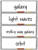 Universe Word Wall and Vocabulary Activities Set