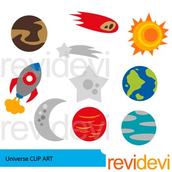 Preview of Universe clip art - space and planets