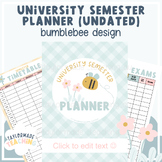 University Semester Planner | Undated | Bumblebee Design