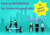 University entrance interview and job interview psychology