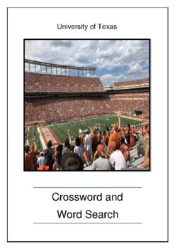 University of Texas Crossword Puzzle and Word Search Bell Ringer