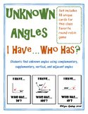 Unknown Angles: I Have, Who Has?