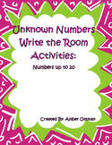 Unknown Numbers Write the Room (sums to 20)