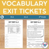 Unknown Words and Multiple Meaning Words Exit Tickets