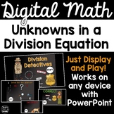 Unknowns in a Division Equation 3.OA.4 - Digital Math Game