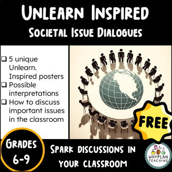 Preview of Unlearn Inspired Art Freebie | Discussing Societal Issues