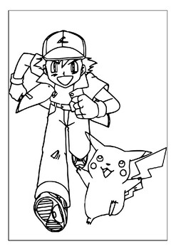 Pokemon Coloring Pages Ash and Friends Colouring book fun for kids 