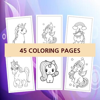 Unleash Creativity with Adorable Cute Unicorn Coloring Pages - Download ...