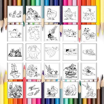 Unleash Creativity with Printable Asterix and Obelix Coloring
