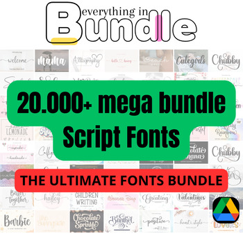 Preview of Unleash Creativity with our 20,000+ Mega Bundle of Script Fonts