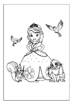 sofia the first and james coloring pages