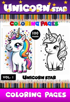 Preview of Unleash Your Creativity with Unicorn Pictures to Color Vol 1!
