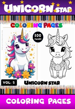 Preview of Unleash Your Inner Artist with Unicorn Coloring Sheet Vol 5!