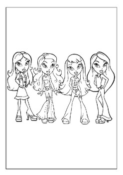 Unleash Your Inner Fashionista with Bratz Dolls Coloring Pages