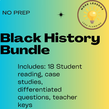 Preview of Unleash the Power of Black History: 18 Guided Reading Comprehension Worksheets