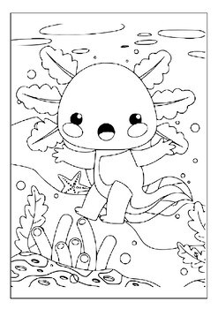 Axolotl Coloring Book for Kids Ages 4-8: Fun children's art book