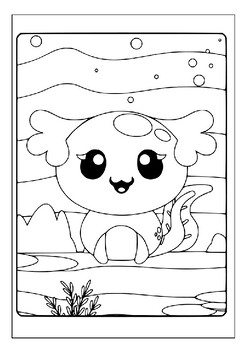 Axolotl Coloring Book for Kids Ages 4-8 : Fun Children's Art Book