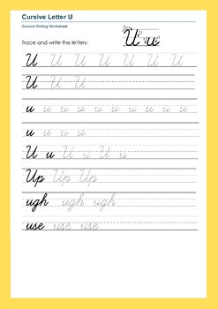 Unleashing the Letter 'U' - Practice Worksheets for Upper and Lower Case