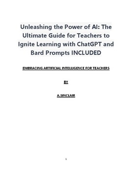 Preview of Unleashing the Power of AI: The Ultimate Guide for Teachers to Ignite Learning