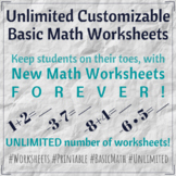 Unlimited Customizable Basic Math Worksheets