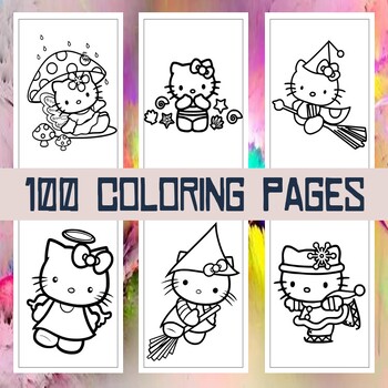 Hello Kitty & Toy Story Coloring Activity Book Kids Workbook Art